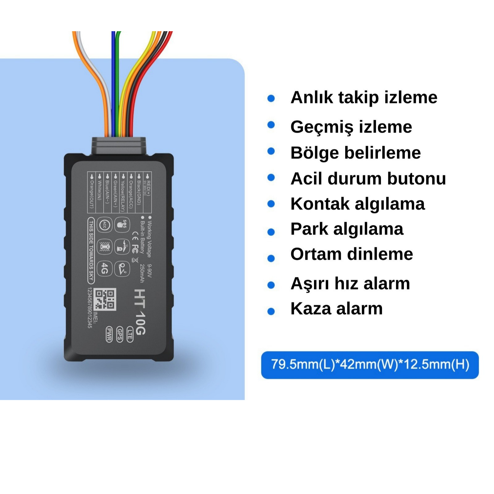 HT10G — 4G 8PIN Tracker